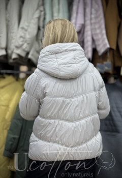 Жіноча демісезонна куртка 938 White Pearl Біла Перлина